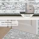 2 x GRANNY SAYS 2x3 Entryway Rug, Vintage Indoor Doormat for Entrance, Small Area Rug Non Slip Washable, Stain & Fade Resistant Soft Rug Runner for Kitchen, Bedroom, Farmhouse Carpet for Decor (Grey)