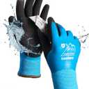 toolant Waterproof Winter Work Gloves for Men and Women, ANSI A4 Cut Resistant Freezer Gloves for Outdoor Cold Weather (Large, Blue)