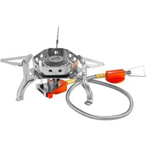 GSI Outdoors Remote Canister Stove Compact Foldable Camping Stove with Piezo Ignition, 11,000 BTU Output, and Stable Stand Design