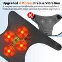Shoulder Heating Pad with Massage for Rotator Cuff Cordless, Shoulder Massager for Pain Relief Deep Tissue, Heated Shoulder Wrap Brace for Men Women Frozen Shoulder, Gray