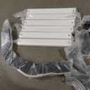 THOOUM Window Well Ladder, Heavy Duty Steel Basement Egress Ladder (6-Rung, 600 Lbs Capacity, White)