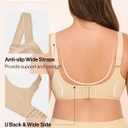 Ubras Breathable Jelly Wireless Bra, Supportive Seamless Bra for Women Comfortable Bra Everyday Wear (Beige) M