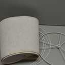 Large Drum Lamp Shades Set of 2, 12"Top x 16"Bottom x 11"High, Beige Lampshades for Table Lamps Floor Lamps, Natural Linen Replacement Lamp Shades, Spider, Harp Holders Included, Easy Assembly