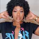Short Curly Wigs for Black Women Human Hair Afro Kinky Curly Wig Brazilian Virgin Pixie Cut Wig Human Hair With Bangs 150% Density None Lace Front Bob Wigs 1B# (Afro Kinky Curly)