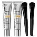 Perfection Instant Eye Tightener Cream - Instant Firming Lotion for Puffiness, Fine Lines & Wrinkles, Lightweight Easy-Wear Formula, Gentle Skin Care for All Skin Types, 2PCS with 2 Brushes