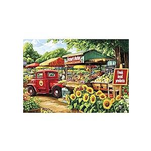 2000 Piece Puzzle for Adults – Farmer’s Market Jigsaw Puzzle with Fresh Fruits – Recycled Paper Puzzle, Challenging Family Activity Game (39 x 28 Inches)