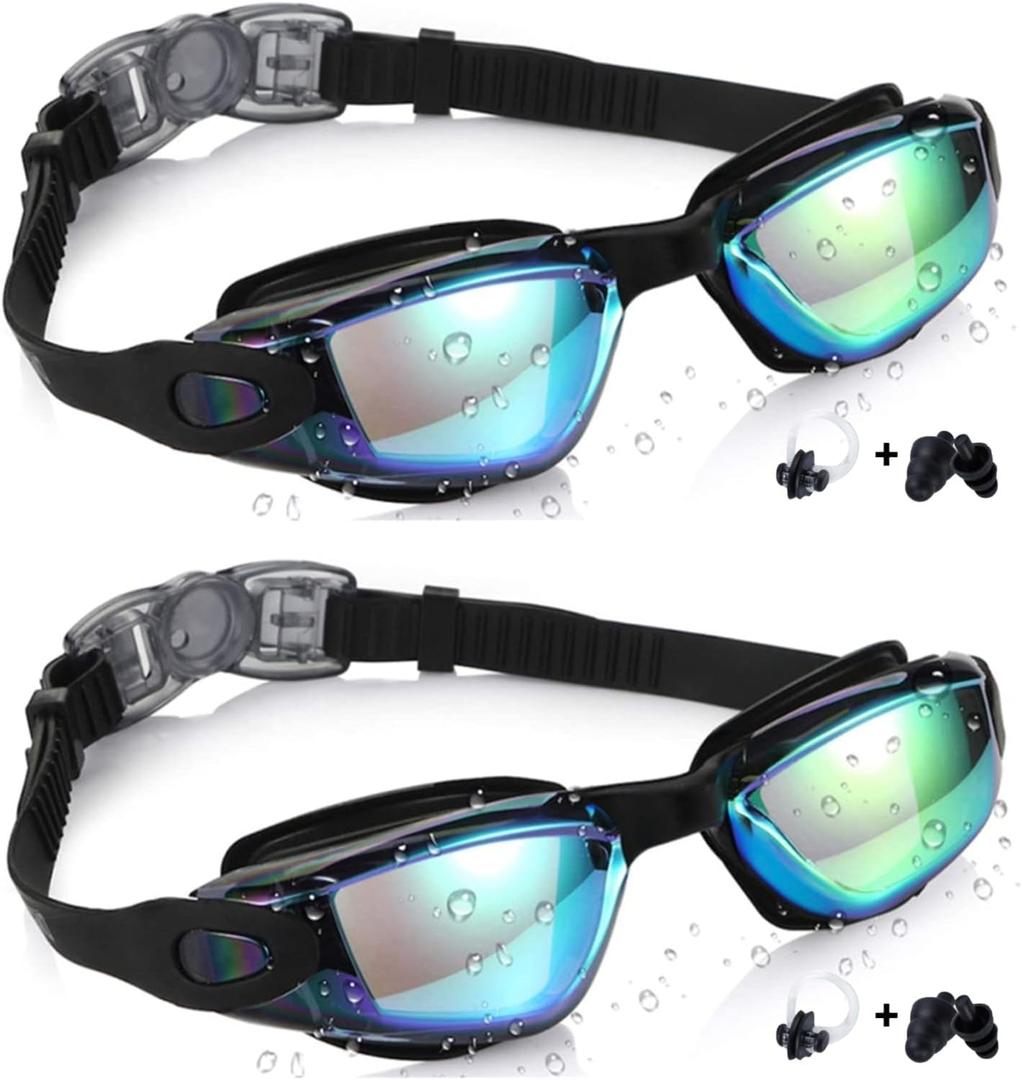 Aegend Kids Swim Goggles, Pack of 2 Swimming Goggles for Children Boys & Girls Age 3-14 (Aqua & Aqua)