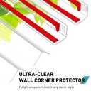 Wall Corner Protector, 4PCS 1.58'' W x48'' L Thickened Clear Wall Corner Guard, Self Adhesive Wall Edge Protector for Wall,Furniture Corner Edge Safety Bumpers