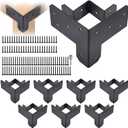 8 PCS Workbench Brackets Kit with Screw, 3-Way Workbench Corner Brackets for Wood Fits 4x4 2x4 Wood Heavy Duty DIY Workbench Kit