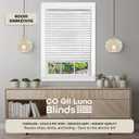 Cordless Room Darkening Venetian Blind - 31 Inch Width, 64 Inch Length, 2" Vinyl Slat Size - White - GII Luna Light Filtering Horizontal Mini Windows Blinds for Interior by Achim Home Decor