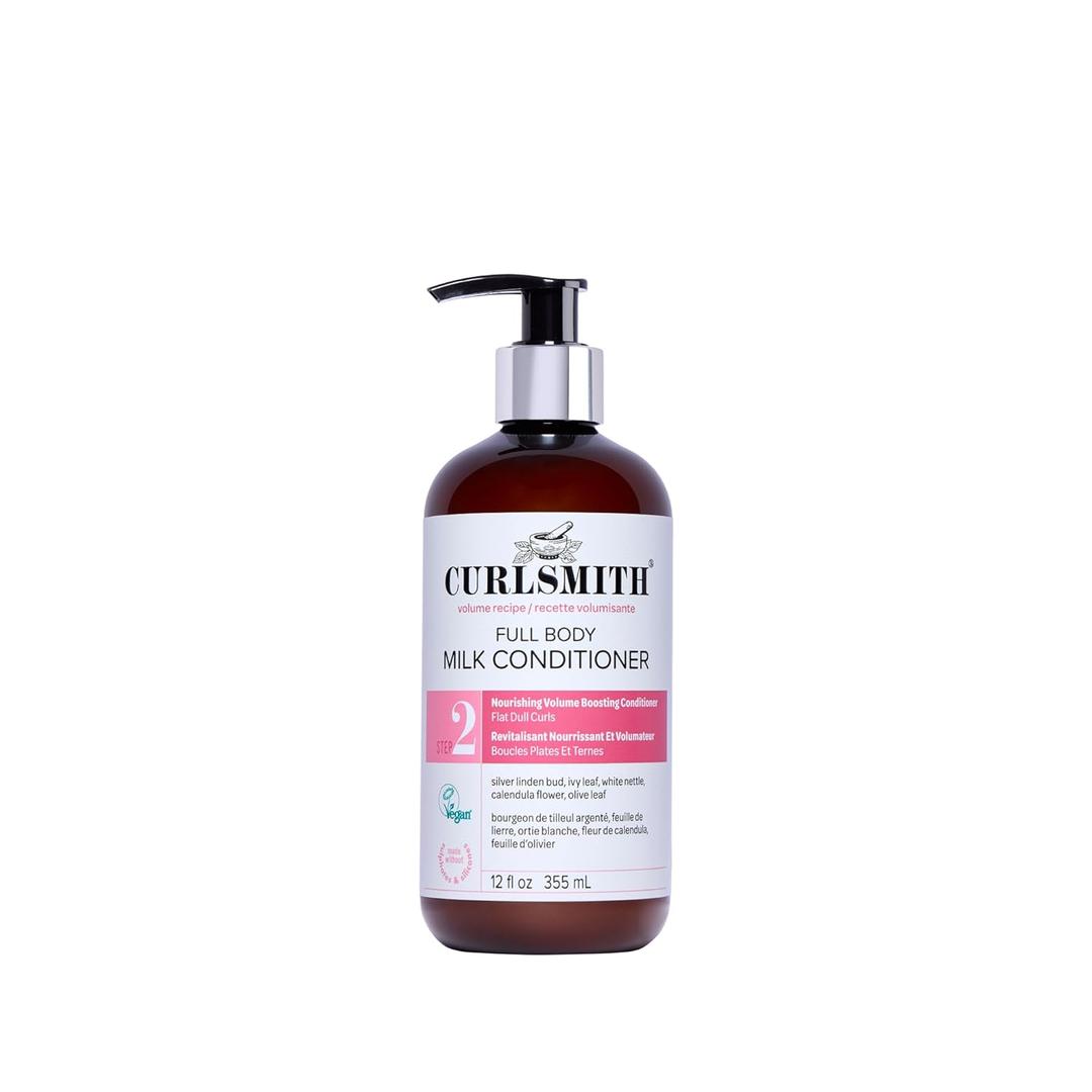 CURLSMITH Full Body Conditioner - Lightweight Volume Conditioner, Moisturizing & Detangling, For All Curl Types, Vegan & Cruelty Free (12 oz)