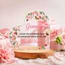 Gifts for Grandma from Grandkids - Heart-Shaped Engraved Acrylic Plaque 6x6 Inch - Birthday Mothers Day Christmas Gift Ideas - Desk Shelf Display for Living Room, Bedroom Decor, Love Decor