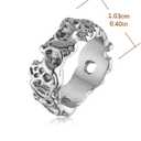 HZMAN Irregular Potholed Ring for Men Women Peculiar Stainless Steel Silver Ring Biker Wedding Cocktail Party Jewelry