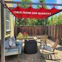 Pergola Shade Cover Replacement Canopy Top Compatible with 10 X 13 ft 6-Bar Pergola Frames - Red (Canopy Size 116" W x 135" L, Canopy Top Only)