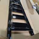 Lightweight Aluminum 6 Step Ladder Folding Step Stool Stepladders with Anti-Slip and Wide Pedal for Home and Kitchen Use Space Saving (Black)