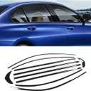 for 2019-2023 BMW 3 Series G20 G28 10PCS Black Car Window Trim Strip Cover Sticker