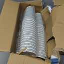 MUCHII 16 oz Disposable Coffee Cups, 80 Count Silver Grey Insulated Ripple To Go Cups With Lids and Straws for Tea, Hot Chocolate, and Drinks