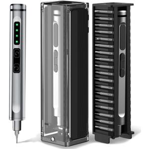 Mini Electric Screwdriver, 41-in-1 Precision Electric Screwdriver Set with 36 Magnetic Bits, Cordless Screwdriver Set, Magnetic Storage, Portable Repair Tool for Electronics Phone Camera Laptop Watch (Black Plastic)