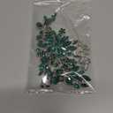 Crystal Wedding Hair Accessories 4pcs Bridal Rhinestone Flower Hair Side Combs Pins Pieces for Women Girls (Green)