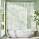Amazer Clear Shower Curtain Liner, 72x65 Plastic Shower Liner PEVA Medium Weight Inside Shower Curtain for Bathroom with Rustproof Grommets