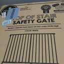 Regalo Safety 29-43" Top of Stairs Baby Gate, Extra Wide Baby Gate, Extra Wide Hardware Mounted Stair Gate with Banister & Wall Mount Kit, Walk-Through Safety Gate with Door for Toddlers & Pets