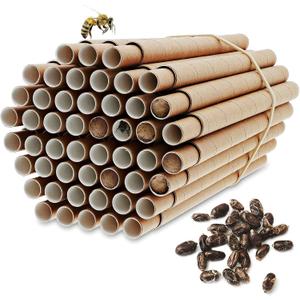 Bright Creations Mason Bee Nesting Tubes Refills (8mm & 10mm, 100 Pack, 50 Each) - Bee Tubes - Cardboard Tube - Poster Tube - Sign Language - National Park Patch - Pleat Tape - Soap Gift Box