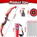 HYES Bow and Arrow for Kids, LED Light Up Archery Set with 12 Suction Cup Arrows, 1 Hanging Target, 3 Score Targets & 1 Quiver, Indoor Outdoor Sport Gifts for Boys Girls Ages 4-12, Black