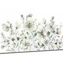 Elegant Flowers Wall Art Abstract Floral Pictures Wall Decor Modern Green Botanical Canvas Painting Flower Blossom Canvas Print Artwork for Living Room Bedroom Office Home Wall Decoration 20" x 40"