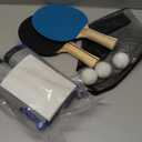 Champion Sports Anywhere Table Tennis: Ping Pong Paddles, Balls, and Portable Net & Post Set To Go, 10.1"L x 10.1"W x 3.2"H