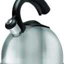 461555 3 Qt Easy Pour Whistling Tea Kettle Stainless Steel