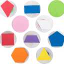 READY 2 LEARN Giant Stampers - Geometric Shapes - Filled In - Set of 10 - Easy to Hold Foam Stamps for Kids - Arts and Crafts Stamps for Displays, Posters, Signs and DIY Projects
