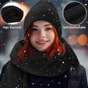 Suhine 16 Pcs Winter Beanie Hat Scarf Gloves Earmuff Sets for Men Women homeless Warm Knitted Beanie Hats Touch Screen Gloves Long Scarf Earmuff Bulk for Outdoor Sport (Black) (Black)