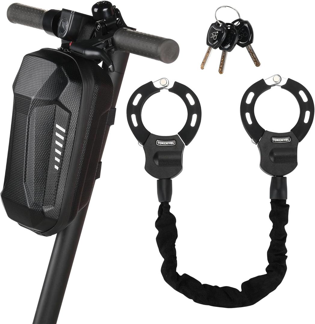 Heavy Duty Electric Scooter Lock with Scooter Bag - 6mm Anti-Theft Chain Lock, 94cm Weatherproof Security for E-Scooters, E-Bikes, Motorcycles