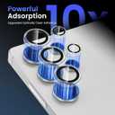 Tensea (3+2PCS Compatible with Samsung Galaxy S25 Ultra Camera Lens Protector, 9H Tempered Glass Camera Cover Screen Protector Metal Individual Ring [Installation Tray][Case Friendly] (Clear)