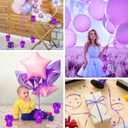24 PCS Balloon Weights Metallic Anchor, Balloon Holder Heavy Weights with 1 Roll Purple Crimped Ribbon for Balloons Table Party Favor Birthday Decor(Purple)