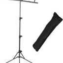KC Kyoritsu MS-1AL/BK Music Stand, Lightweight, Aluminum, Foldable, Compact, Black (Soft Case Included)