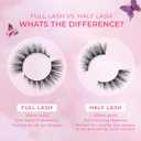 Lilly Lashes Butterfl'eyes Faux Mink Lashes, Half Lashes Natural Look & Feel, False & Reusable Eyelashes 20x, No Trimming + Easy to Apply, Round Style, Lash Glue not Included, 13mm (Dreamy)
