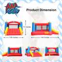 ACTION AIR [Updated Version] Bounce House, Inflatable Bouncer with Air Blower, Jumping Castle with Slide, Family Backyard Bouncy Castle, Durable Sewn with Extra Thick Material, Idea for Kids (C-9745), 12'L x 9'W x 6.1'H
