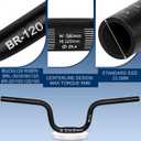 BUCKLOS Mountain Bike Handlebars 25.4mm - 120/160mm Rise MTB Aluminum Alloy Handlebar - 580mm High Rise Bicycle Riser HandleBars for E-Bike Folding Bike Downhill Racing.