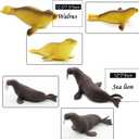 Sea Animal Toy Set, 7 pcs Animal Sea Figures Ocean Toy for Kids, Realistic Set for Sea Lovers, Includes Great White Shark, Dolphin, White Shark, Whale for Age 3+, Gift for Christmas