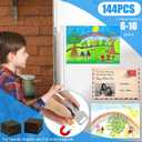 Pre-Cut Magnet Tape Strip,Thin Magnetic Squares with Self Adhesive(576PCS 3/4" x 3/4"),Sticky Magnets for Classroom/Family Activities,Peel and Stick ONLY for Cards/Picture/Paper (20mil Magnet)