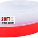 Draft Seal Tape for Doors and Windows 2 in x 20 Ft Silicone Weather Stripping Extra Thick 2mm Door Seal Strip with Strong Adhesive Draft Insulation Stopper Side Seal - Clear