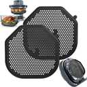 2 PCS Silicon Splatter Shield for Ninja Crispi Pro Air Fryer, Heat-Resistant Splatter Screen for Ninja Crispi Pro Accessories, AS101CY/AS101LG/AS101DG Replacement Parts Protects Kitchen from Oil