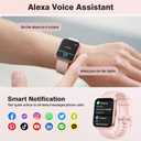Fitpolo Smart Watches for Women Android iPhone, 1.8'' Women Smartwatch with Alexa Built-in, Bluetooth Calls, IP68 Waterproof, 7 Days Battery, Heart Rate/Sleep/SpO2 Monitor, 110 Sports Mode