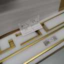 Lairuier Bathroom Hardware Accessories Set, Brushed Gold 4-Piece Bathroom Hardware Set Including Towel Bar,Towel Holder, Toilet Paper Holder, Towel Hook, Stainless Steel Bath Towel Bar Set