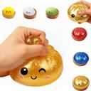 2026 New Big Squishy Dumpling,Dumpling Squishy, Rainbow Dumplings, Cute Anxiety Relief Fidget , Soft Squeeze Decompression Dough for Adult(Glitter Yellow)