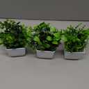 4pcs Elegant Green Plant Ornaments Fake Potted Plant Decor for Home Living Patio