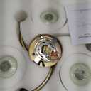 Gold Sputnik Semi Flush Mount Ceiling Light Fixture with Milk Glass Shade
Mid Century 3-Light Close to Ceiling Lights Vintage Chandelier for Dining Room Kitchen Bedroom Living Room Foyer Hallway