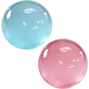 Coconut Oil Squishy, Coconut Oil Stress Ball Super Soft, Handmade Slow Rising Fidget Squeeze Toy for Stress Relief, Squeeze the Stress Away (Blue+Pink)