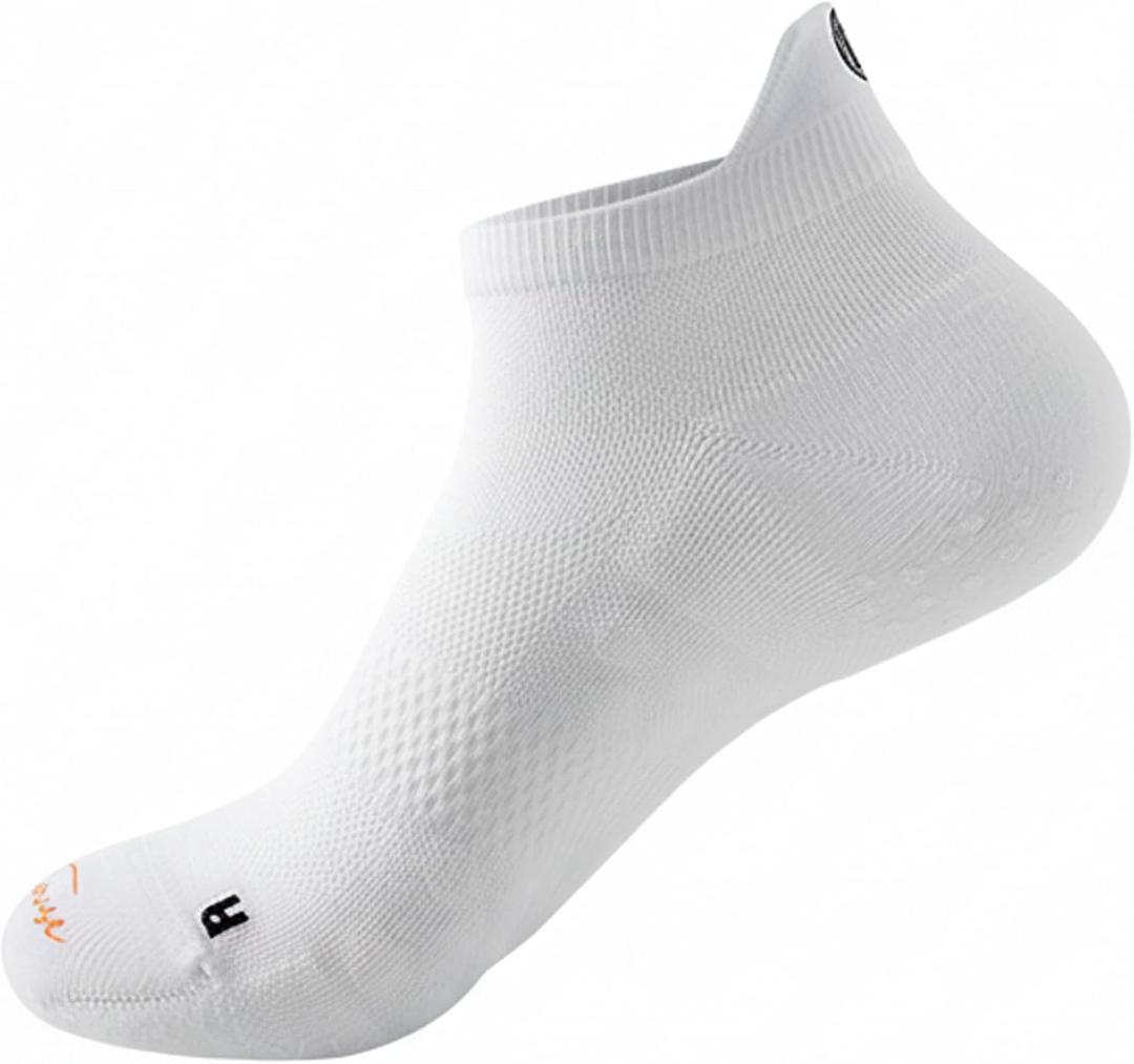 Women's Running Socks Targeted Cushion Performance Quick-dry No Show Tab Socks for Running (White)
